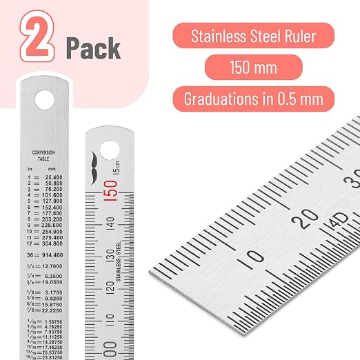 Mr. Pen- Machinist Ruler, 2 Pack, Stainless Steel Imperial | Precision - Image 2