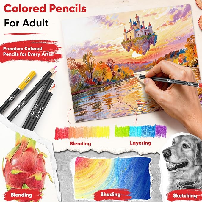 Soucolor 50 Colored Pencils - Image 7
