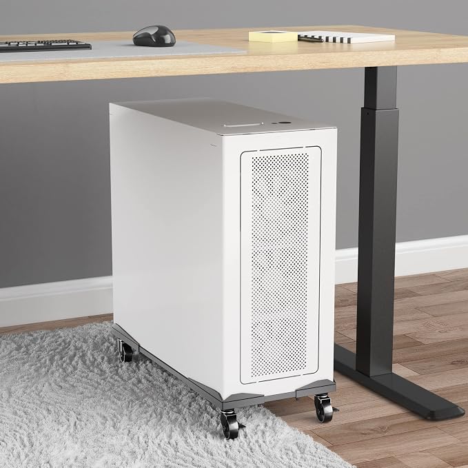 Bytesium PC Tower Stand – Metal Frame – Adjustable Width and Length – 4 Locking - Image 5