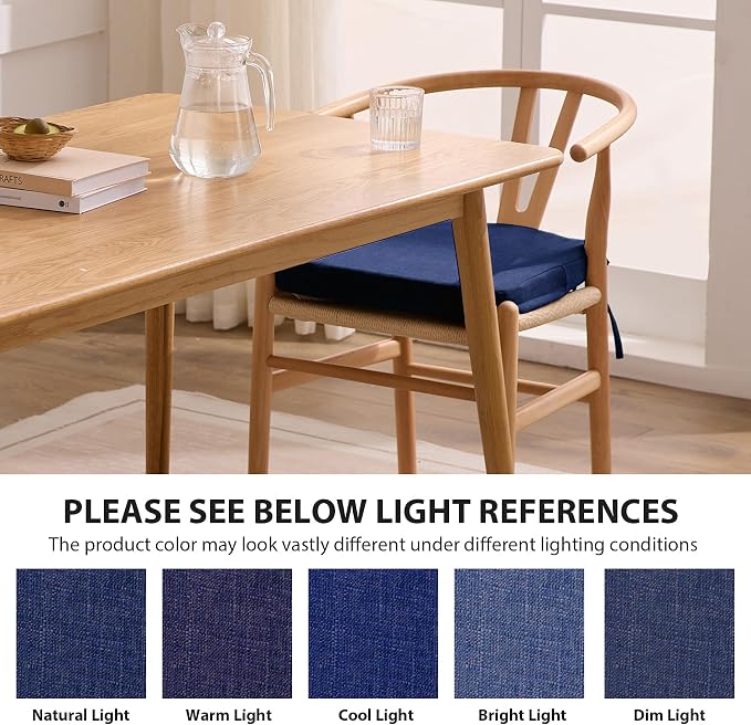 Ruqmuis Chair Cushions for Dining Chairs, D-Shaped Chair Pads - Image 6