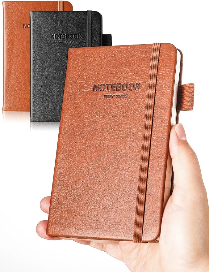AISBUGUR Pocket Notebook Small Notebook 2-Pack, 3.7" x 5.7" Pocket Notebooks by AISBUGUR