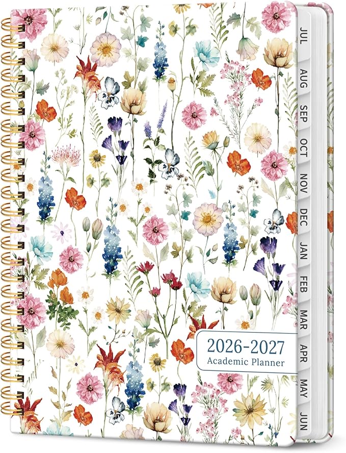 Planner 2026-2027, Academic Year Monthly and Weekly Calendar Planner, Jul 2026 by Taja