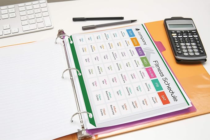 Better Office Products Color Edge Sheet Protectors, Color Coded Edges, 8.5 x 11 - Image 4