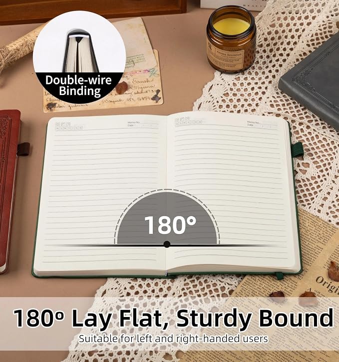 Lined Journal Notebook, A5 Leather Vintage Journals - Image 6