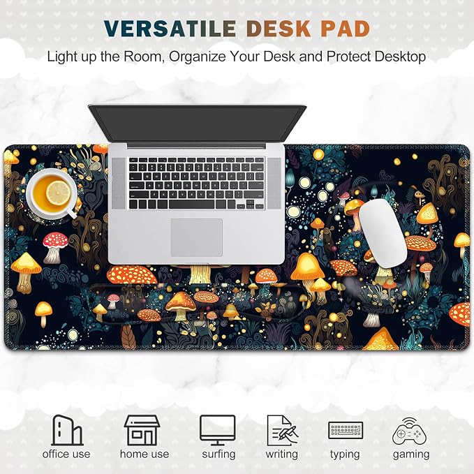 Gaming Mouse Pad, Large Desk Mat, Cute Desk Pad Protector, 4in1 XXL Mousepad + - Image 8