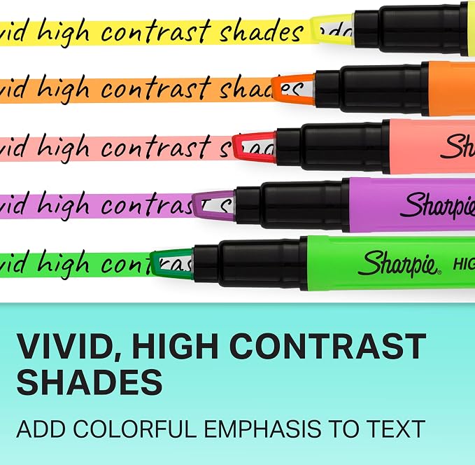 Sharpie Clear View Highlighter Sticks, Chisel Tip Highlighter Market Set - Image 5
