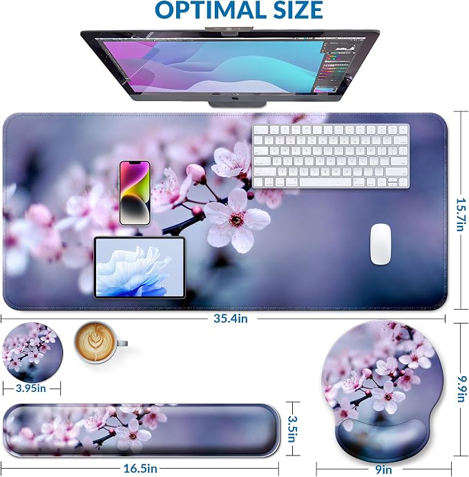 Desk Mat Set + Keyboard and Mouse Pad - Image 2
