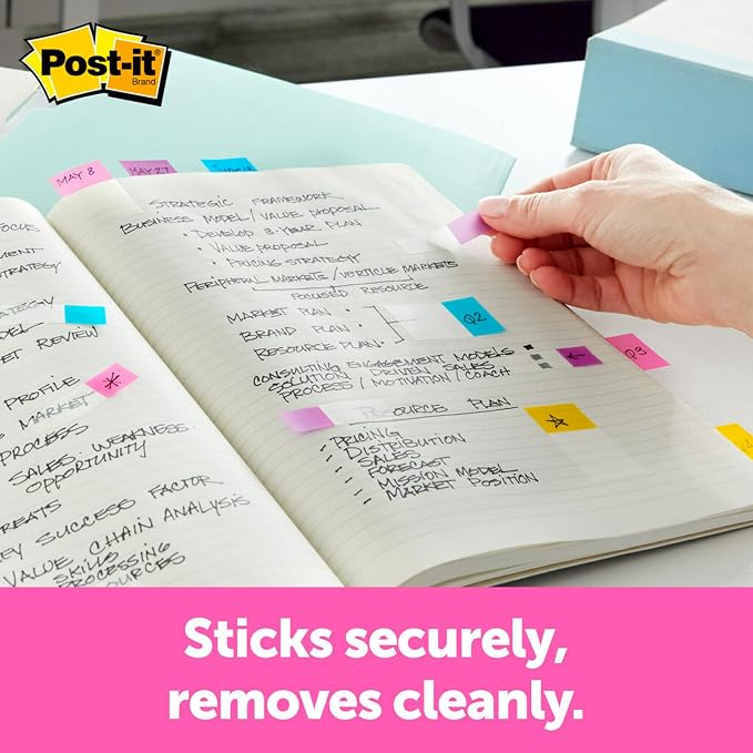 Post-it Message Sign Here Flags, 30/Dispenser, 4 Dispensers/Pack, .47 in Wide - Image 4