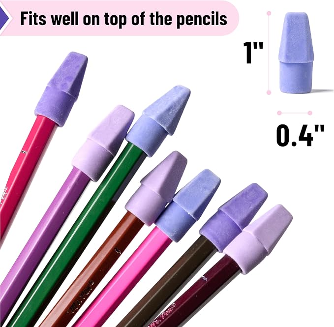 Mr. Pen- Pencil Erasers Toppers, 30 Pack, Latex Free, No Smudge | Mr Pen Erasers - Image 3