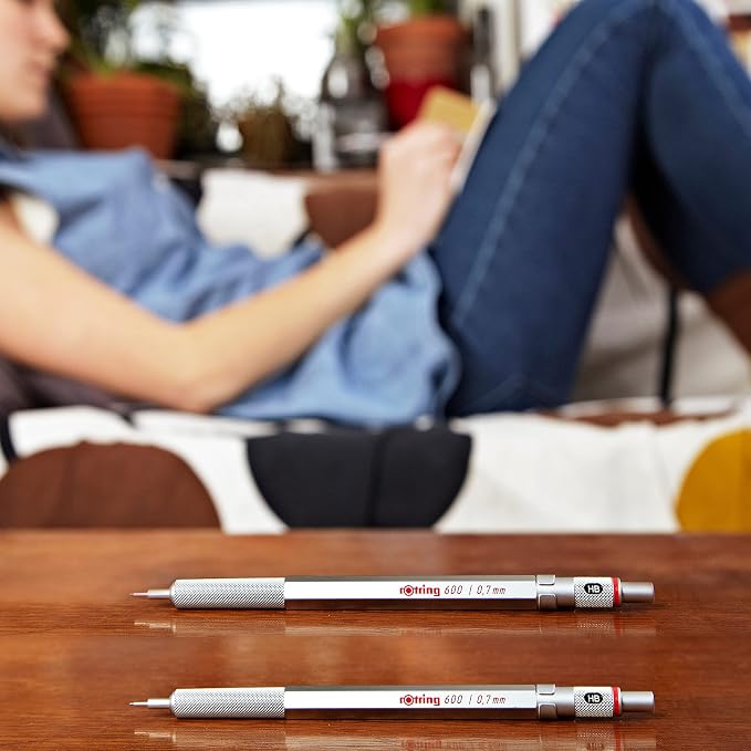 rOtring 600 Mechanical Pencil | HB 0.7 mm | Red All-Metal Body | Hexagonal - Image 6