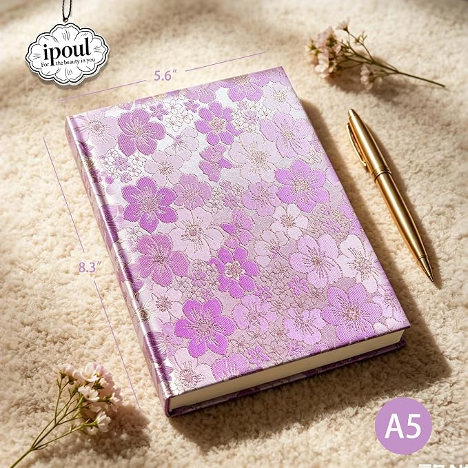 Purple Notebook, Floral Journal, Journal - Image 2