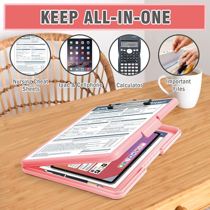 ANZNKU Clipboard with Storage, 13x9.6 Clipboard Foldable Nursing School - Image 6