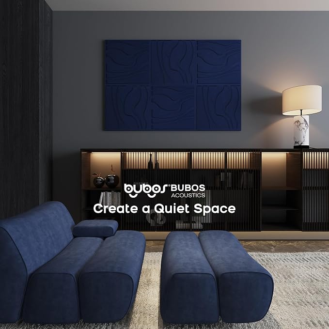 BUBOS Large Acoustic Panels, Self-Adhesive Sound Absorbing Panels Decorative - Image 6