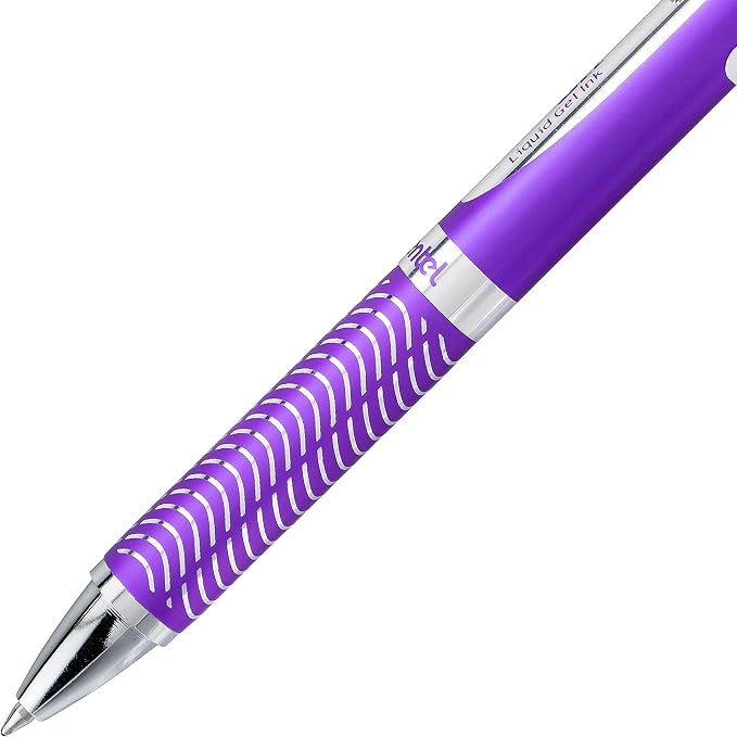 Pentel EnerGel Alloy RT Premium Liquid Gel Pen, 0.7mm Violet Barrel - Image 5