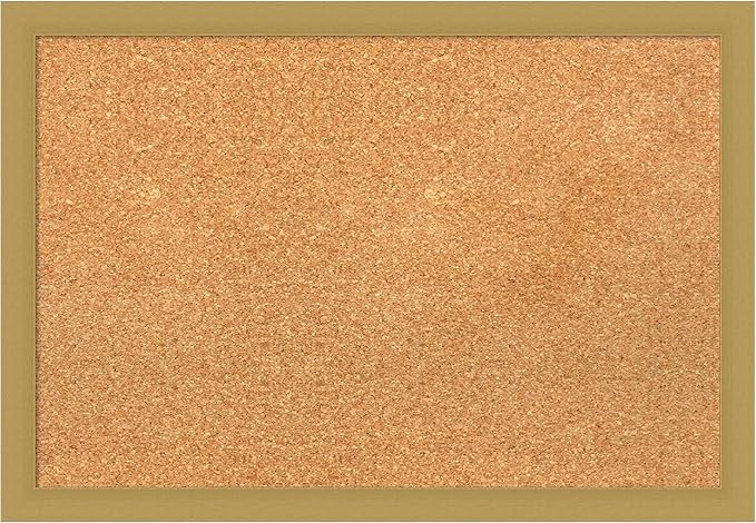 Amanti Art Natural Cork Board for Wall, 18x26 Vision Board with Gold Frame, Medium Corkboard Office Decor for Home Organization, Casual Corkboard Pinboard to display items for home organization-DeskLoop Office