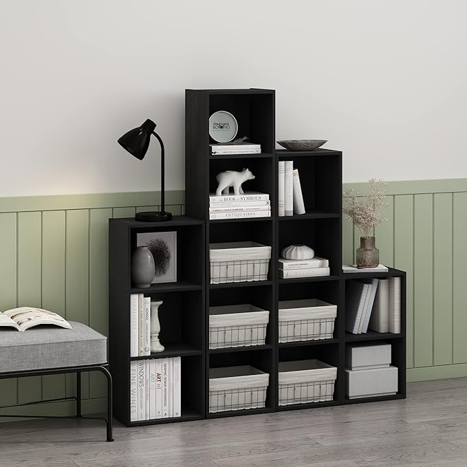 Furinno PASIR Book Shelf, 2-Tier Modern Bookshelf, Open Shelves Bookcase 9 x 12 - Image 2