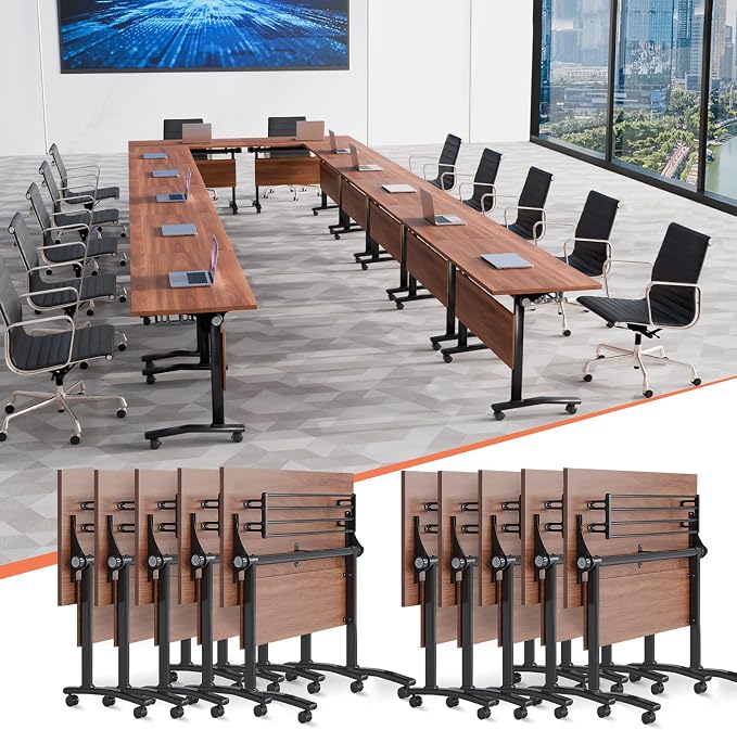 Conference Table, 55.1''Folding Conference Room Table by Unknown