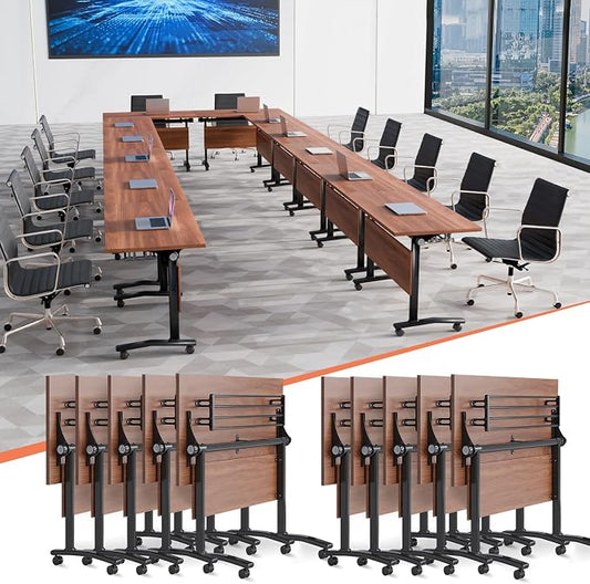 Conference Table, 55.1''Folding Conference Room Table by Unknown