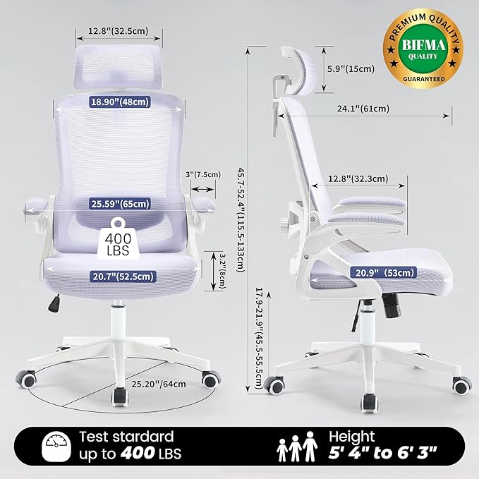 Fizzin Ergonomic Office Chair, 400 LBS Desk Chair - Image 2