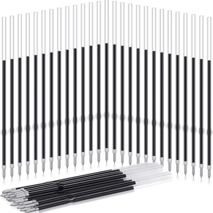 Outus 60 Pcs 0.7 mm Blue Retractable Pen Refills Bulk 4.2inch Replacement by Outus