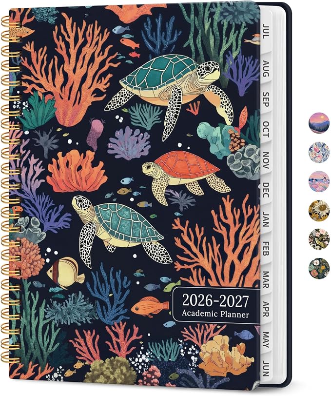 Planner 2026–2027, Academic Monthly Weekly Spiral Calendar, July 2026 – June by Taja