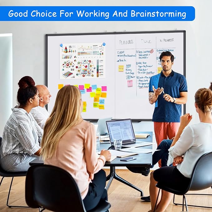 White Board Dry Erase 60x40, Maxtek Large Magnetic Whiteboard Black Dry Erase - Image 6