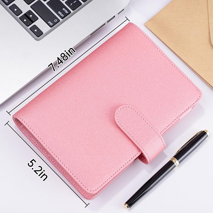 Antner A6 Notebook Binder Refillable 6 Ring Budget Binder Cover - Image 5