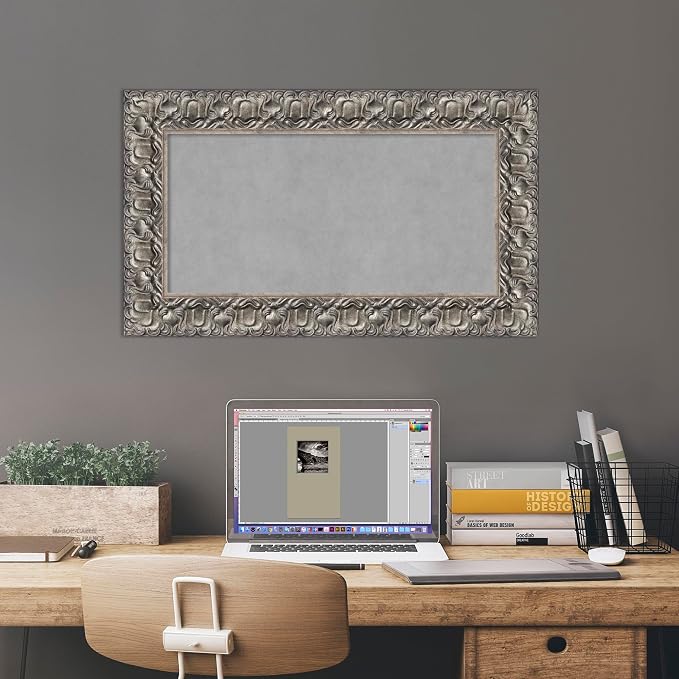 Amanti Art Silver Framed Magnetic Board 18x30 Small Vision Board - Image 5