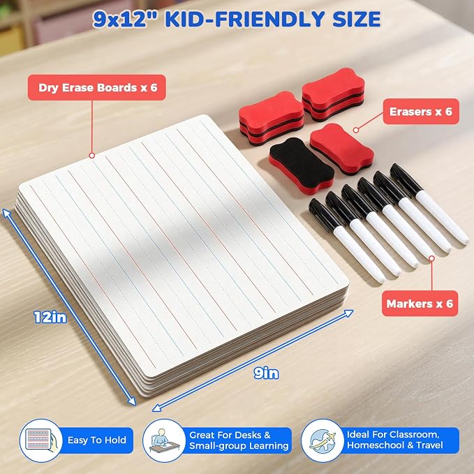 GAMENOTE 6 Pack Small Dry Erase Boards - Image 6