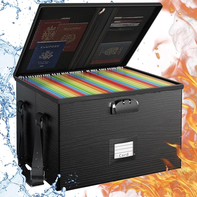 ROSONG Fireproof Document Box File Organizer by ROSONG