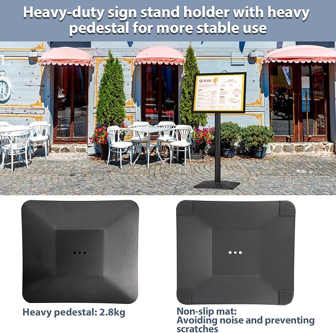 STANDNEE Heavy-duty Poster Stand Holder 11"x 17" Pedestal Floor Standing Sign - Image 7