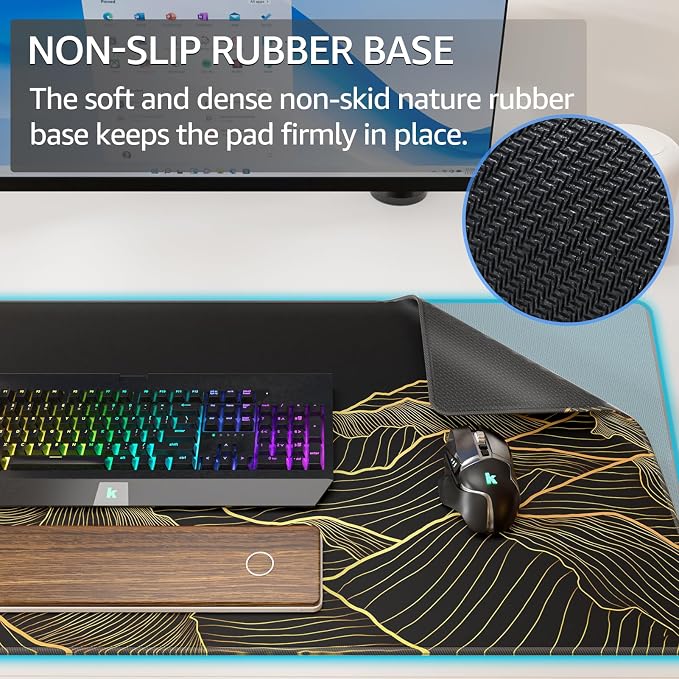 KTRIO Large Gaming Mouse Pad, Desk Mat, 31.5 x 15.7 in, Bright Rise, XXL | - Image 2