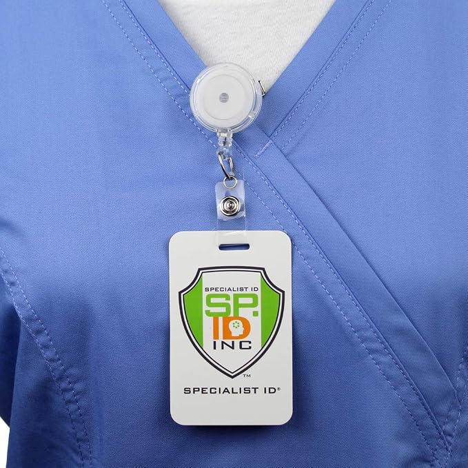 Bulk 100 Pack - Premium Clear Retractable Badge Reels - Image 6