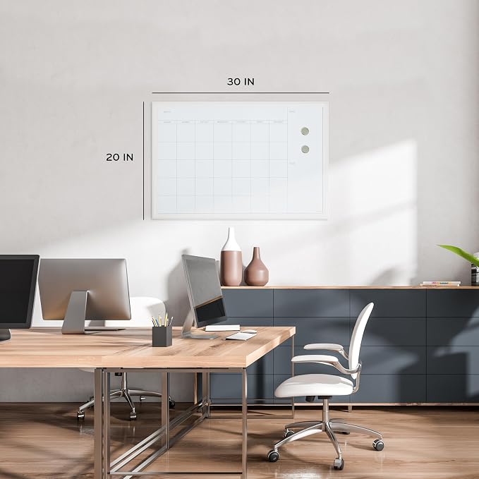U Brands Magnetic Dry Erase Calendar White Board, Includes Magnets - Image 3