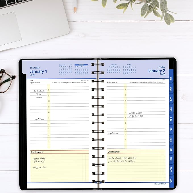AT-A-GLANCE 2026 Appointment Book Planner, Daily & Monthly, QuickNotes - Image 2