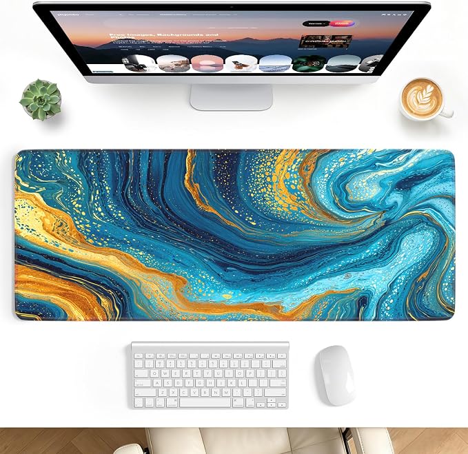 Desk Mat, Big Desk Pad, 31.5x11.8 Inches Extended Big Gaming Mouse Pad by stanploe