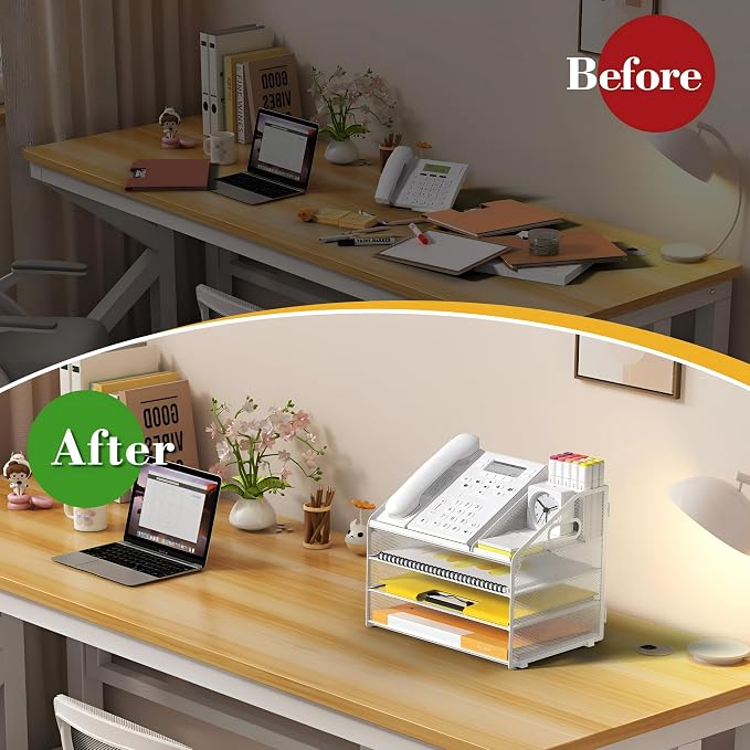 Letter Tray Paper, 4 Tier Desk Organizer - Image 3
