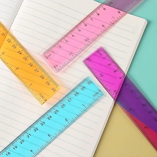 Ruler 12 inch Rulers for Kids Plastic Clear Ruler Bulk for Classroom School - Image 8