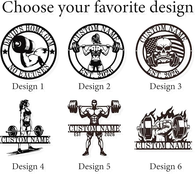 Personalized Home Gym Name Metal Sign, Custom Home Gym Decor，Custom Gym Metal - Image 2