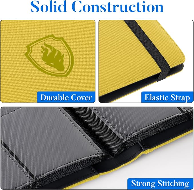 Premium 9 Pocket Card Binder for 540 Cards, Fabmaker PU Cover Trading Card - Image 2