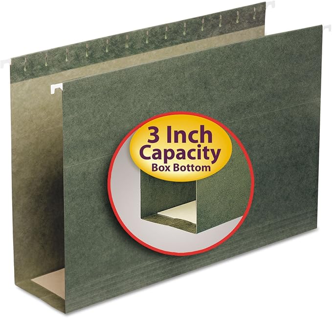 Smead Hanging File Folder with Tab, 1/3-Cut Adjustable Tab, Legal Size by SMEAD