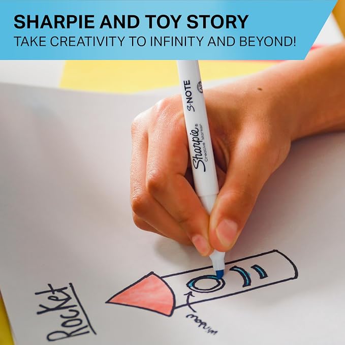 Sharpie S-Note Creative Highlighters, Toy Story 5 Packaging, Chisel Tip - Image 8