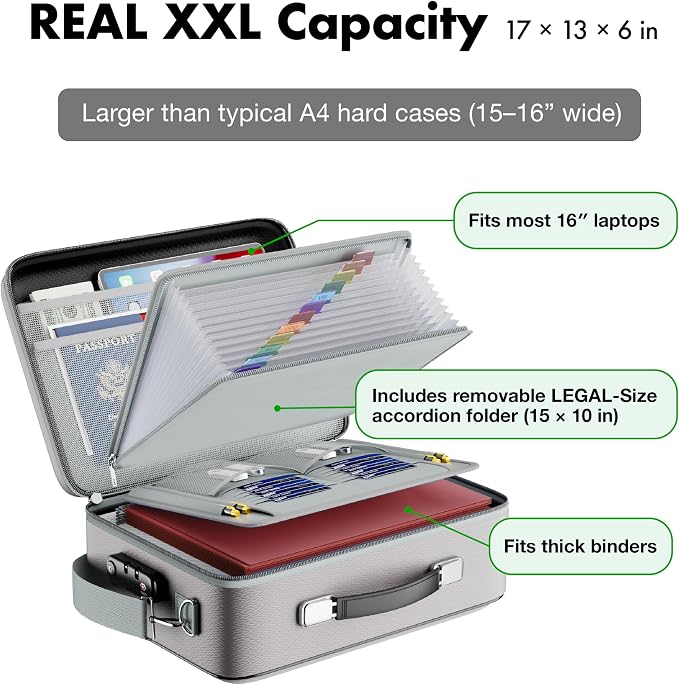 XXL Legal-Size Fire & Water-Resistant Document Box - Image 2