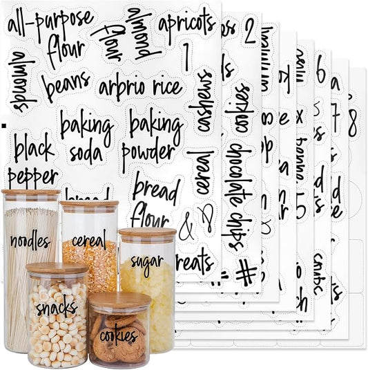 170PCS Food Pantry Labels, Kitchen Container Storage Labels Spice Organize by Aixoom
