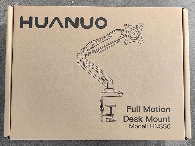 HUANUO Single Monitor Mount, 13 to 32 Inch Gas Monitor Arm, Adjustable Stand, Vesa Mount with Clamp and Grommet Base - Fits 4.4 to 19.8lbs LCD Computer Monitors-DeskLoop Office