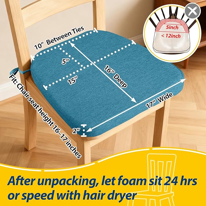 AAAAAcessories D-Shaped Chair Cushions, Machine-Washable Cover - Image 2