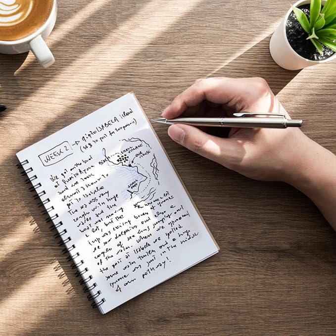 24 Pack A5 Spiral Notebook,Soft Cover,Blank Sketch,Wire-Bound Journal Notebook,120 Pages, Unlined Paper Diary Notebook for Office, Business, School Supplies-DeskLoop Office