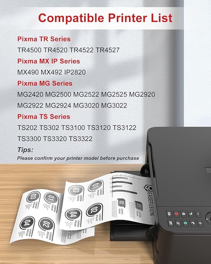 245XL Ink Cartridges Replacement for Canon 245XL Black Ink Cartridges 245 XL PG-245 PG-245XL for Canon Pixma MX490 MX492 MG2522 TR4520 TS3322 TS202 MG2500 TS3122 TR4500 Printer Ink 245-DeskLoop Office