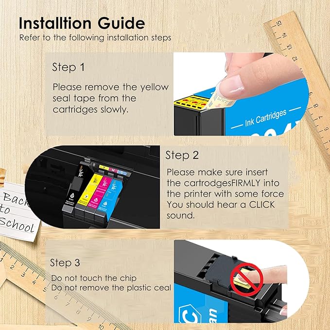 HOINKLO 812xl Ink Cartridge Combo Pack Remanufactured Replacement for 812XL Ink Cartridges with WF-7840 WF-7820 WF-7310 EC-C7000 Printer (2 Black, Cyan, Yellow, Magenta)-DeskLoop Office