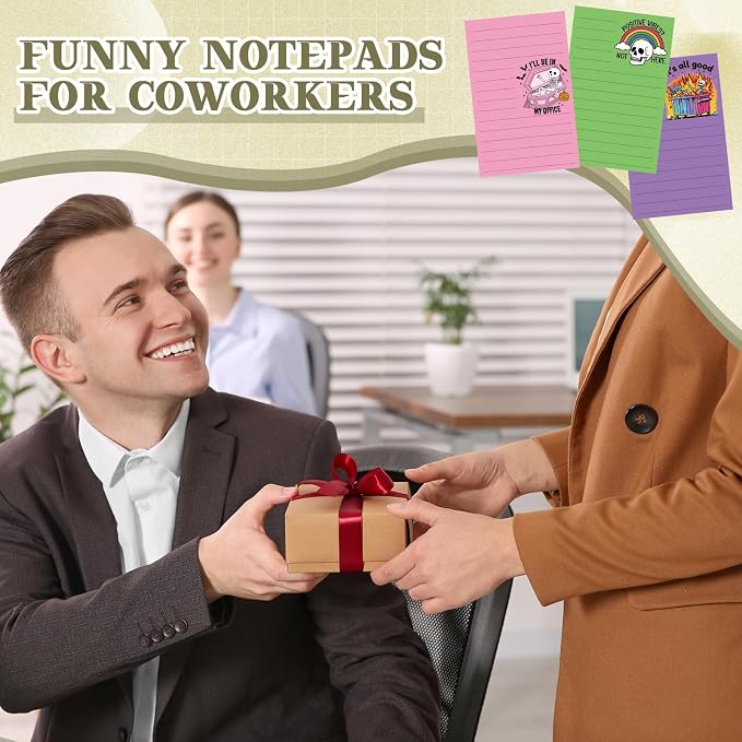 12 Pack Funny Notepads, 5x3 Inches Sarcastic Note Pads Memo Fun Office Gifts - Image 4